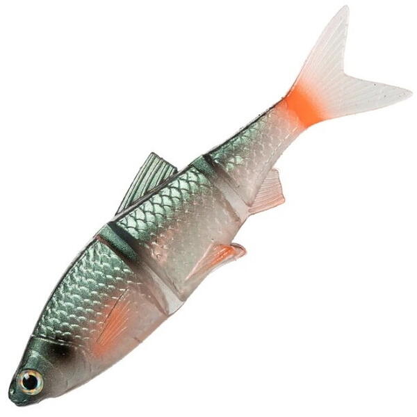 Năluci Soft Shad Joint NOMURA - 10cm Green Silver, 3 bucăți, Atractivitate Maximă