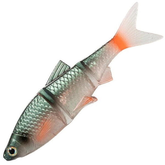 Năluci Soft Shad Joint NOMURA - 10cm Green Silver, 3 bucăți, Atractivitate Maximă