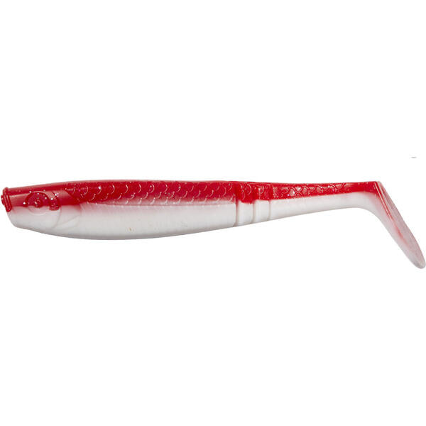 Năluci Soft Shad Paddle Tail Ron Thompson - 8cm, Roșu/Alb, 4 buc