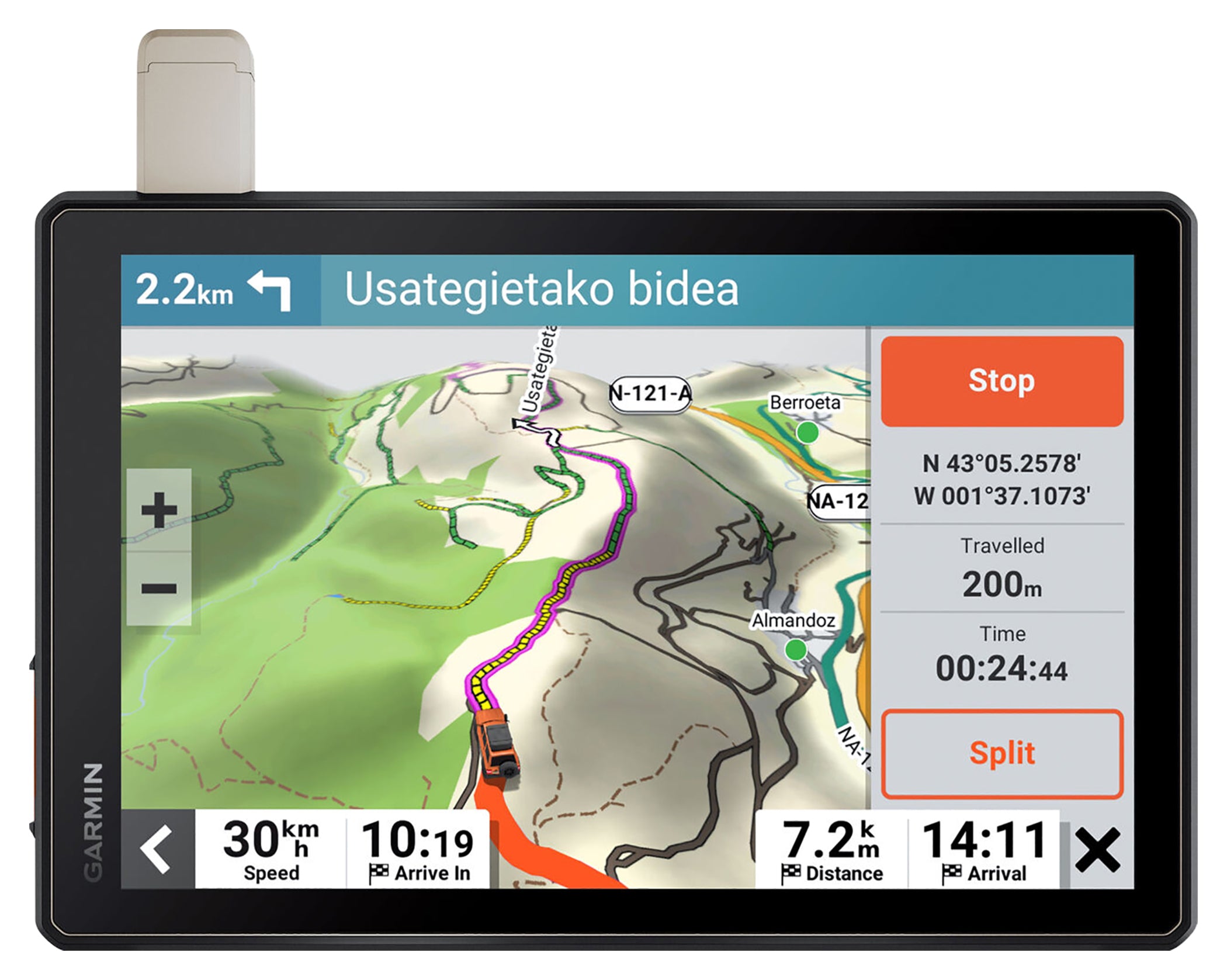 Navigator GPS Moto Tread Overland Garmin - Ecran HD 8", Robust