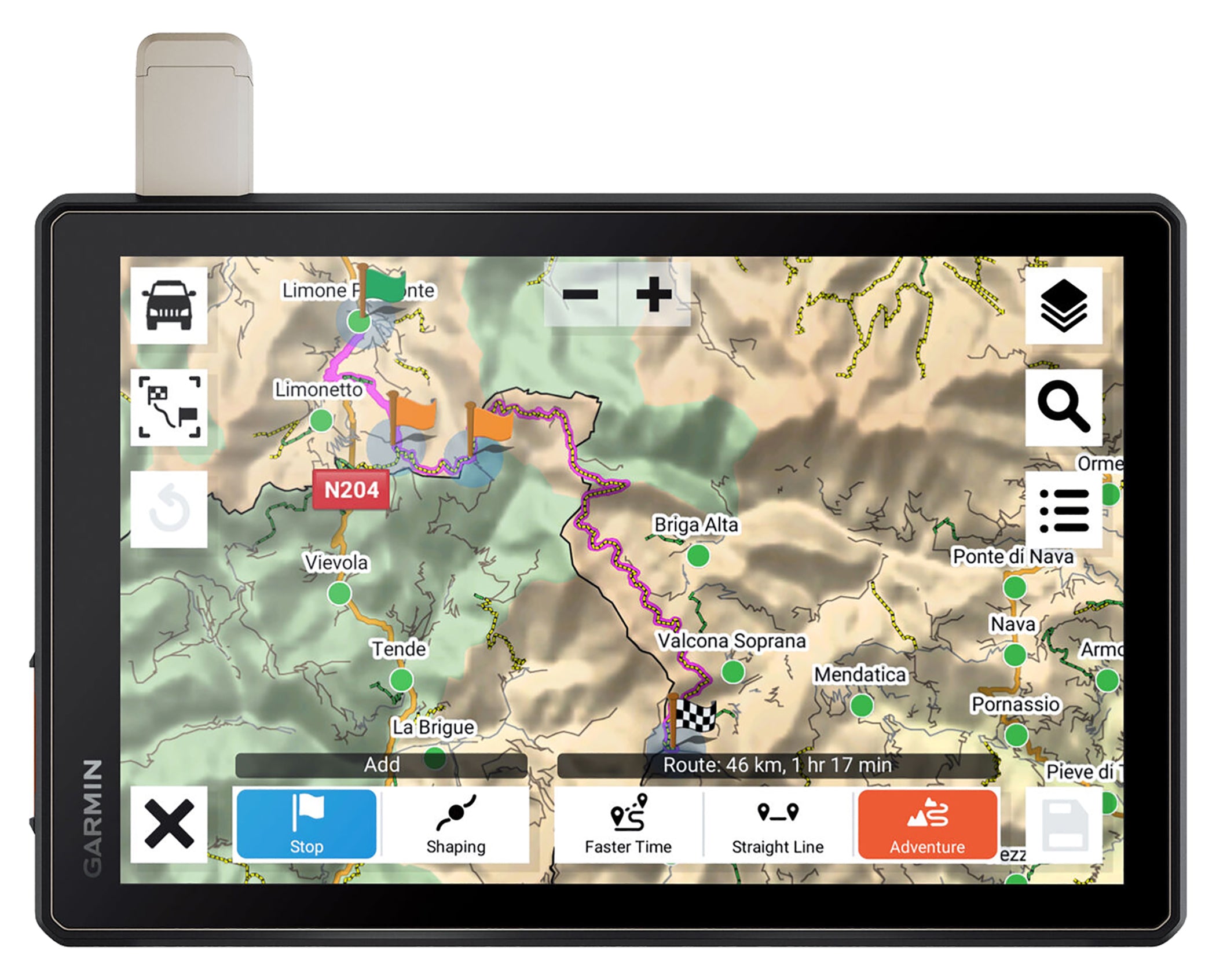 Navigator GPS Moto Tread Overland Garmin - Ecran HD 8", Robust