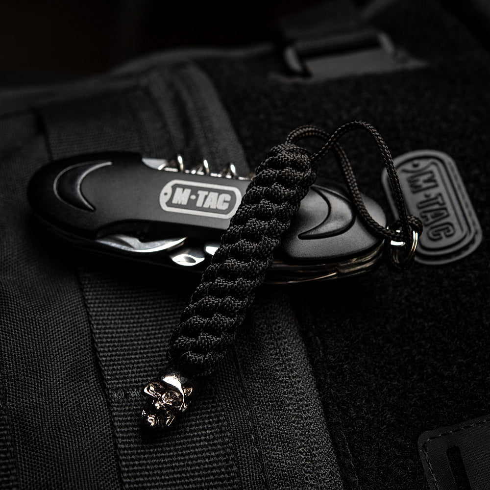 Șnur Breloc Cuțit Helix Skull M-Tac - Negru, Accesoriu Tactic