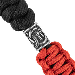 Șnur Lanyard Loopy Snake M-Tac - Argintiu Scandinavian Negru/Roșu