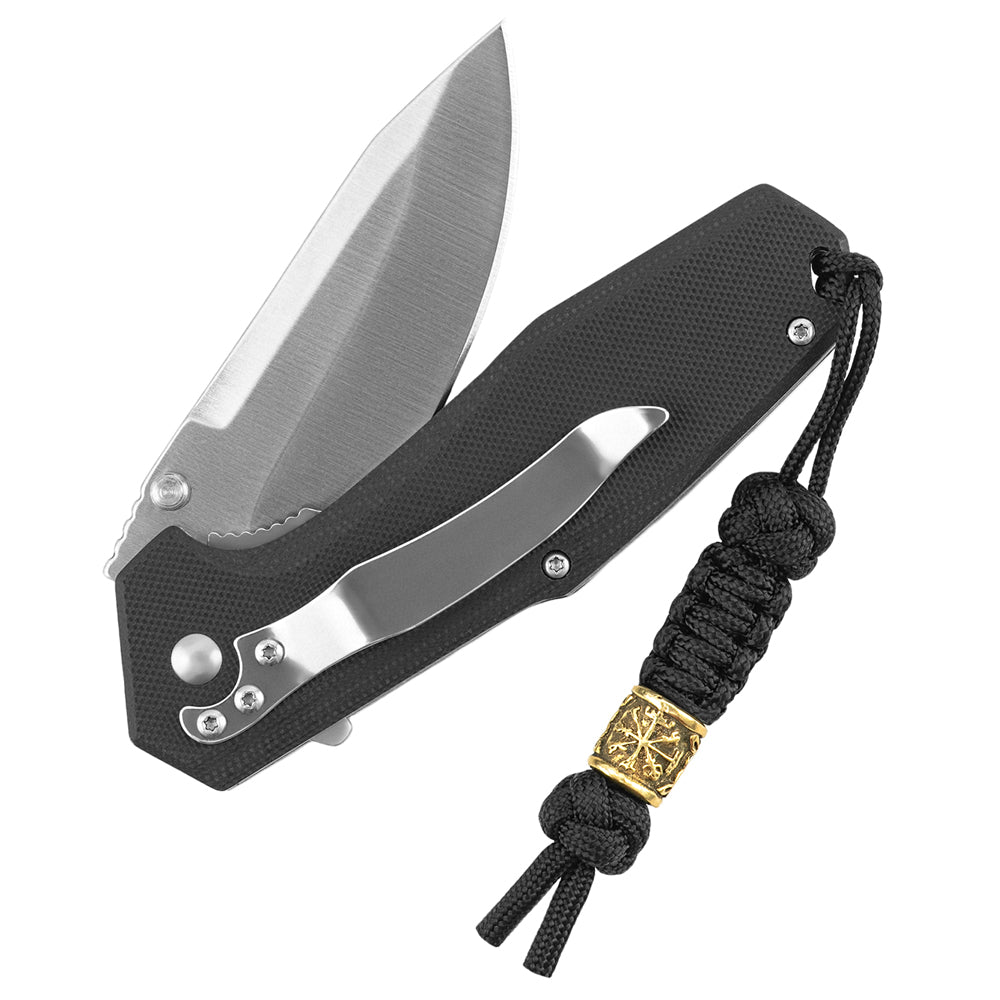 Șnur Lanyard Scandinavian M-Tac – Negru, Stil Tactic