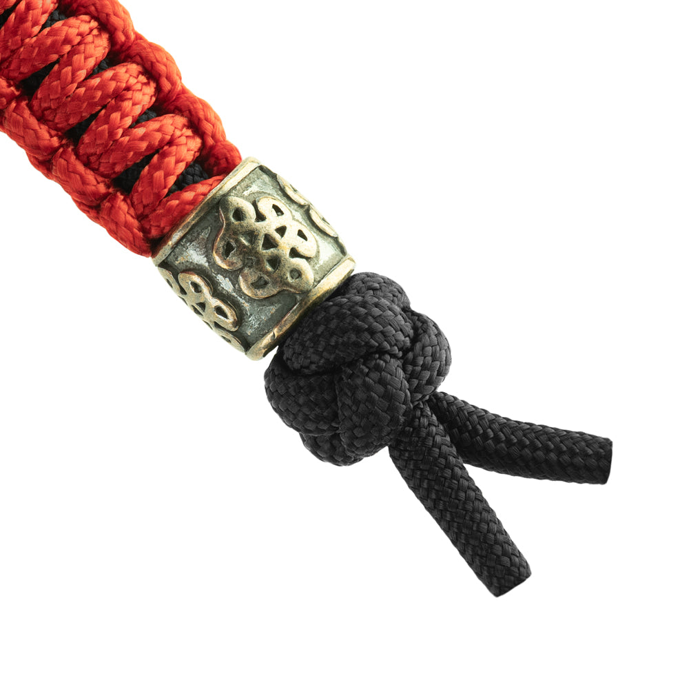 Șnur Lanyard Scandinavian M-Tac - Nod Chinezesc Negru/Roșu