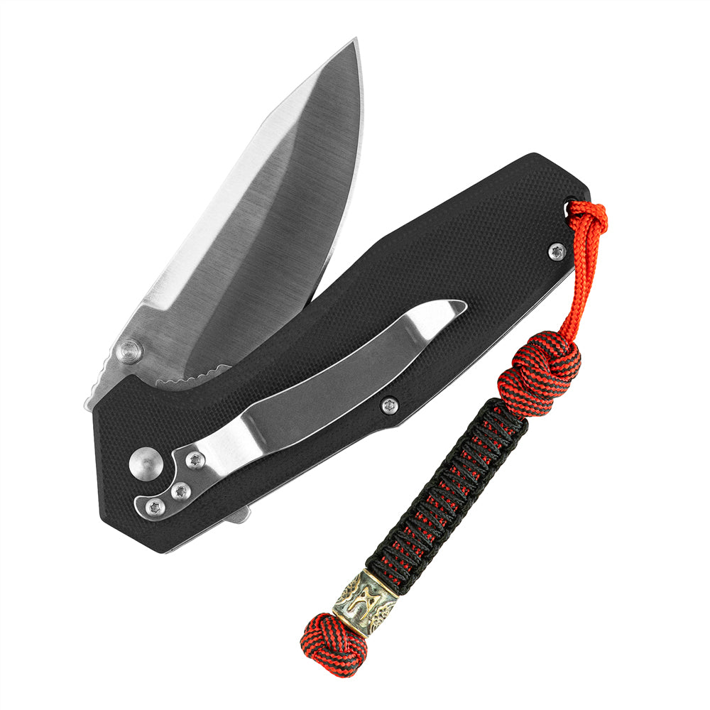 Șnur Lanyard Scandinavian Mannaz M-Tac - Negru/Roșu