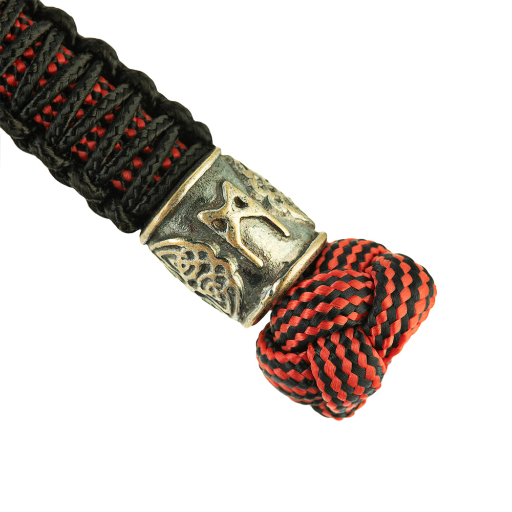 Șnur Lanyard Scandinavian Mannaz M-Tac - Negru/Roșu