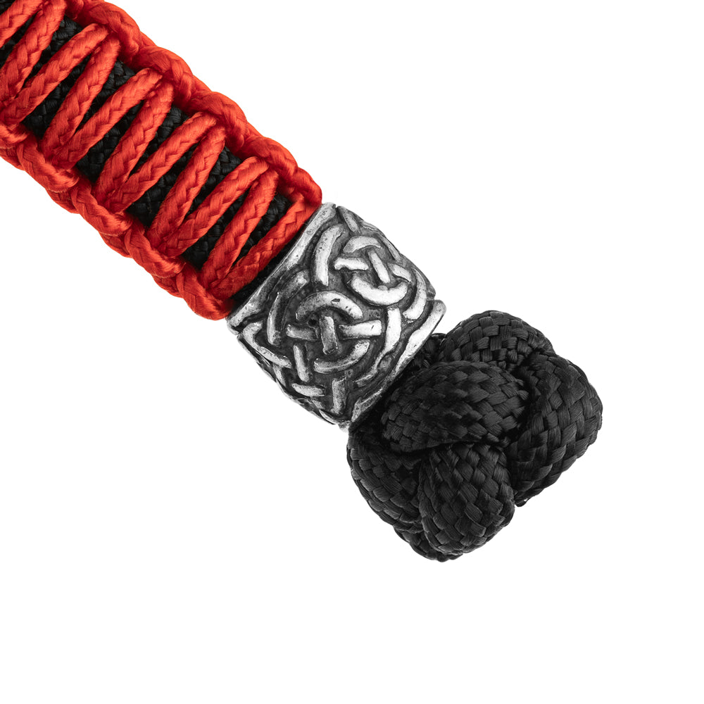 Șnur Lanyard Scandinavian Silver M-Tac - Negru/Roșu, Prindere Rapidă