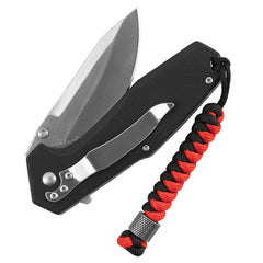 Șnur Lanyard Viper Cylindre M-Tac - Negru/Roșu, Oțel Inoxidabil