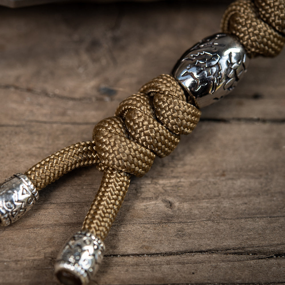 Șnur Lanyard Zeus M-Tac din Oțel Inoxidabil - Coyote