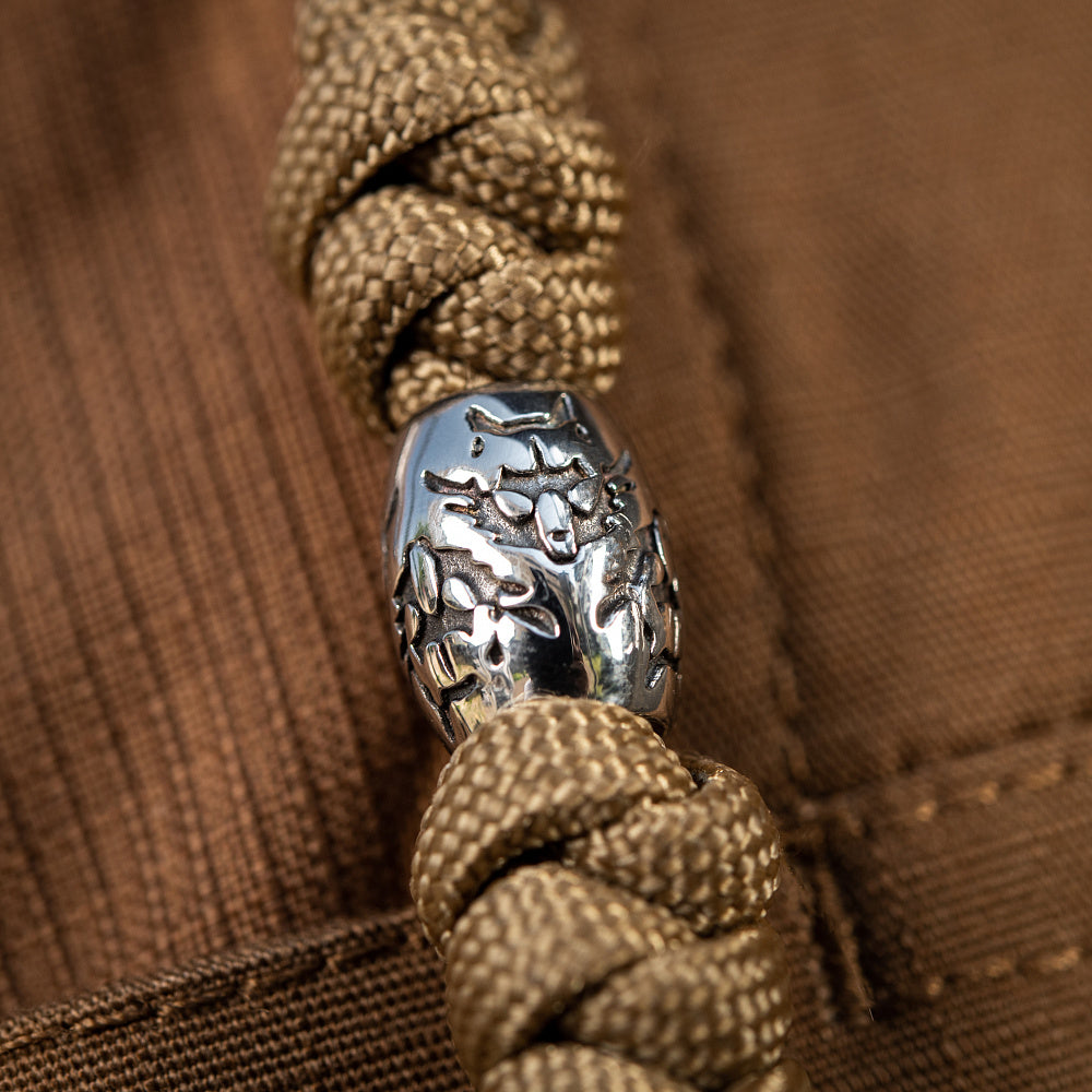 Șnur Lanyard Zeus M-Tac din Oțel Inoxidabil - Coyote