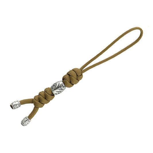 Șnur Lanyard Zeus M-Tac din Oțel Inoxidabil - Coyote