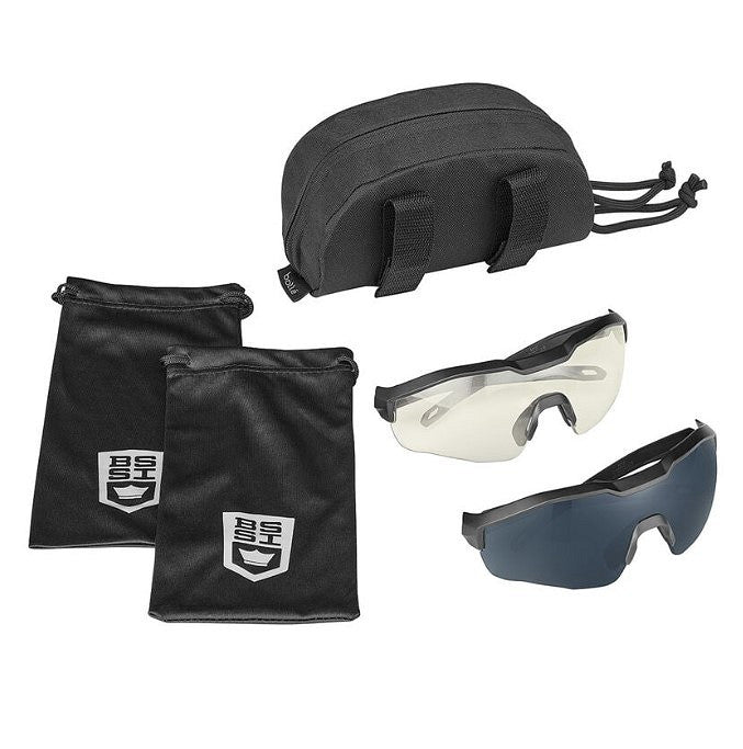 Ochelari Balistici MY6 Kit Clear/Smoke Negru Bollé - Protecție Avansată Duală