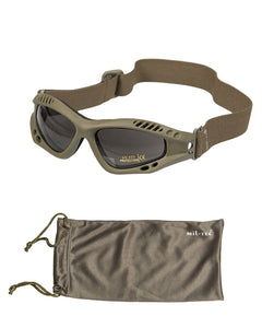 Ochelari de Protecție Mil-Tec Commando Air Pro – Lentile Fumurii, UV400, Oliv