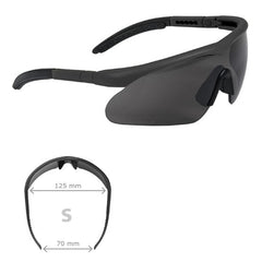 Ochelari de Protecție Swiss Eye® Raptor Black (S) – Protecție Balistică și Stil Tactical Modern