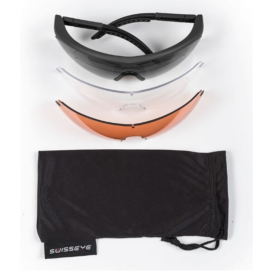 Ochelari de Protecție Swiss Eye® Raptor Black (S) – Protecție Balistică și Stil Tactical Modern