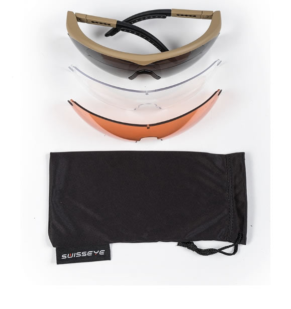 Ochelari de Protecție Swiss Eye® Raptor Coyote (L) – Protecție Balistică și Performanță Tactical