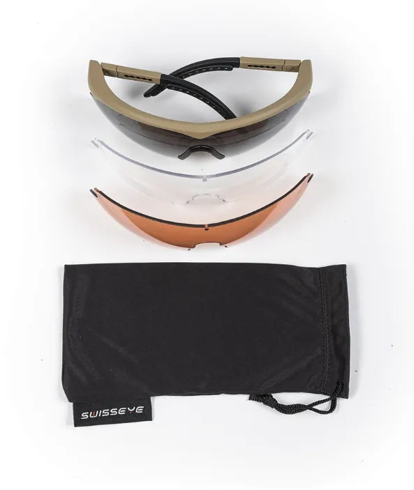 Ochelari de Protecție Swiss Eye® RAPTOR Coyote – Performanță Balistică, Design Tactic și Claritate UV-400