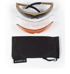 Ochelari de Protecție Swiss Eye® Raptor Coyote (S) – Protecție Balistică și Confort pentru Outdoor și Tactical