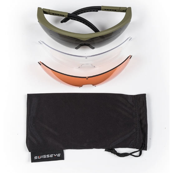 Ochelari de Protecție Swiss Eye® Raptor Oliv (L) – Protecție Balistică și Confort pentru Utilizare Profesională