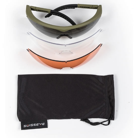 Ochelari de Protecție Swiss Eye® Raptor Oliv (S) – Protecție Balistică și Confort Tactical
