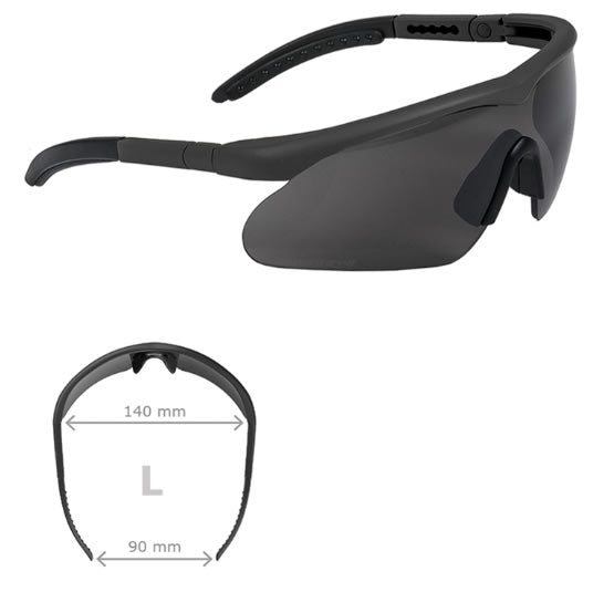 Ochelari de Protecție Swiss Eye® Raptor Schwarz (L) – Protecție Balistică și Confort Tactical Premium
