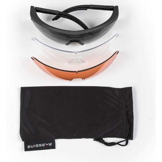 Ochelari de Protecție Swiss Eye® Raptor Schwarz (L) – Protecție Balistică și Confort Tactical Premium