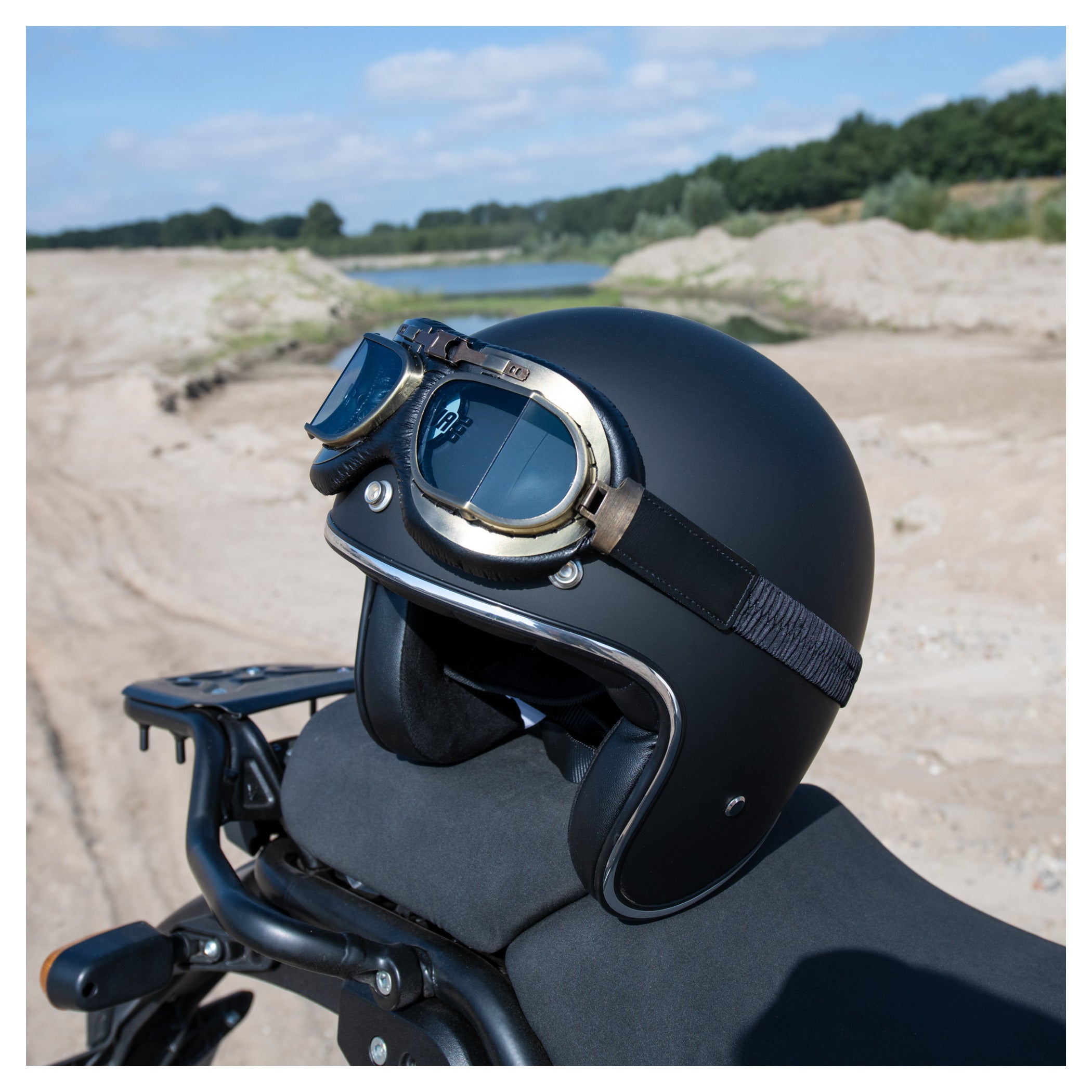 Ochelari Moto Classic Highway 1 - Stil Vintage, Anti-ceață