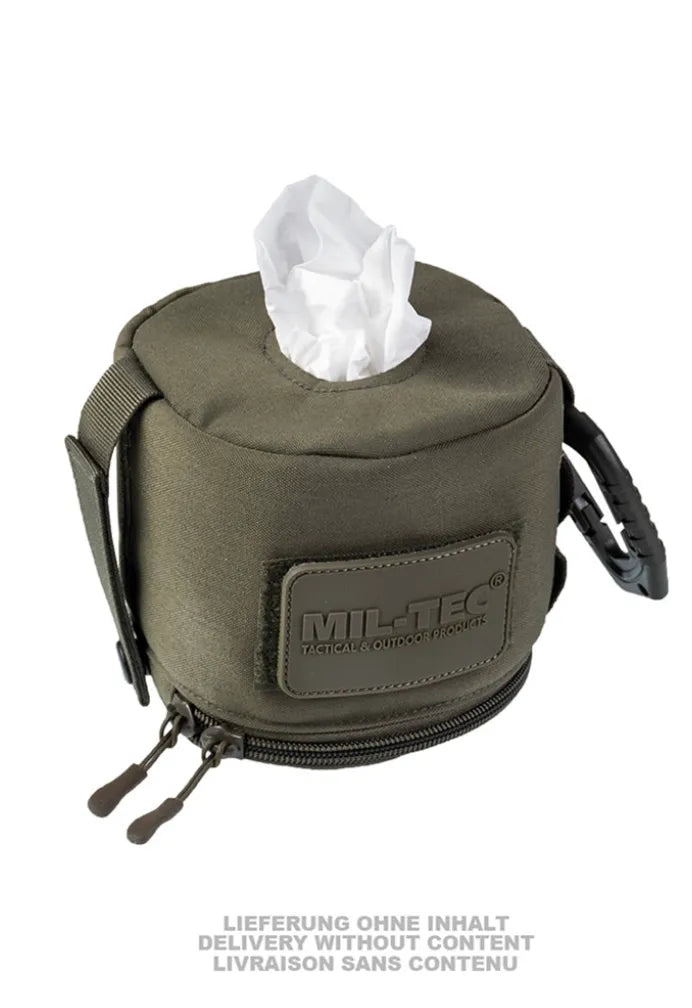 OD MOLLE Tissue Case – Husă Tactică Rezistentă pentru Șervețele sau Hârtie Igienică, cu Prindere Molle și Carabinieră Inclusă