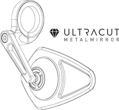 Oglindă Bar-End mo.view blade motogadget - Fără Sticlă, Ultra-Plată