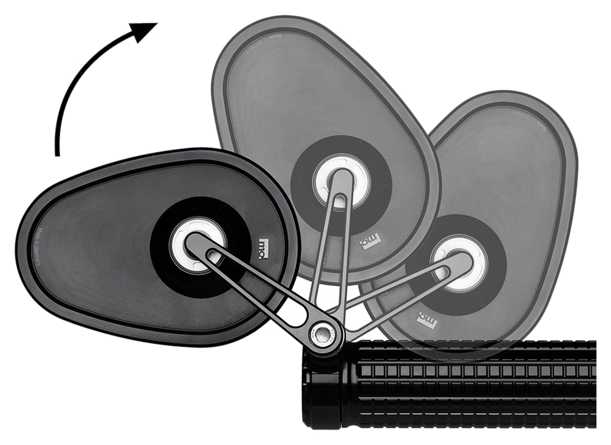 Oglindă Ghidon mo.view club 60 flip motogadget - Design Fără Ramă, E-aprobată