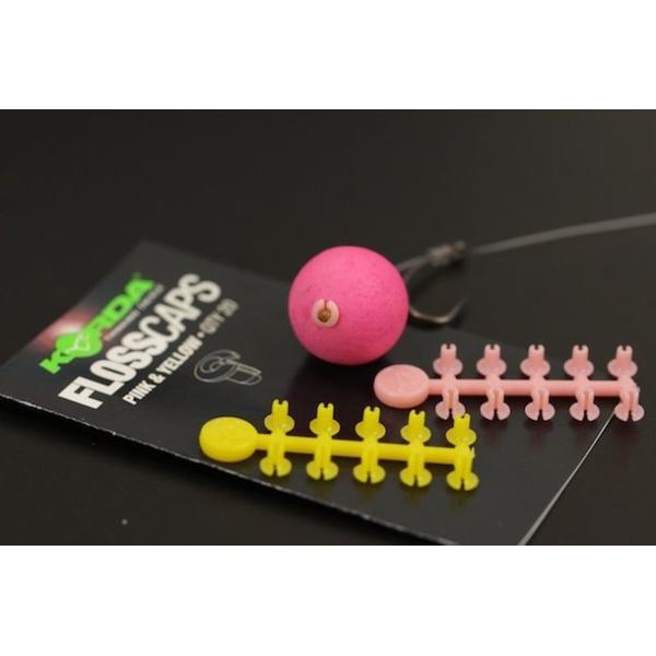 Opritoare Capsă Korda - Roz/Galben, Fixare Sigură Boilies - 2