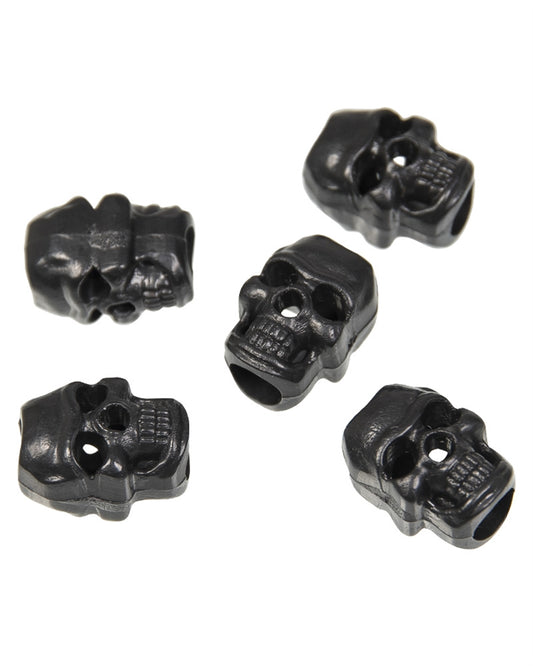 Opritoare de Șnur Mil-Tec Skull – Set 10 Bucăți, Formă de Craniu, Negre