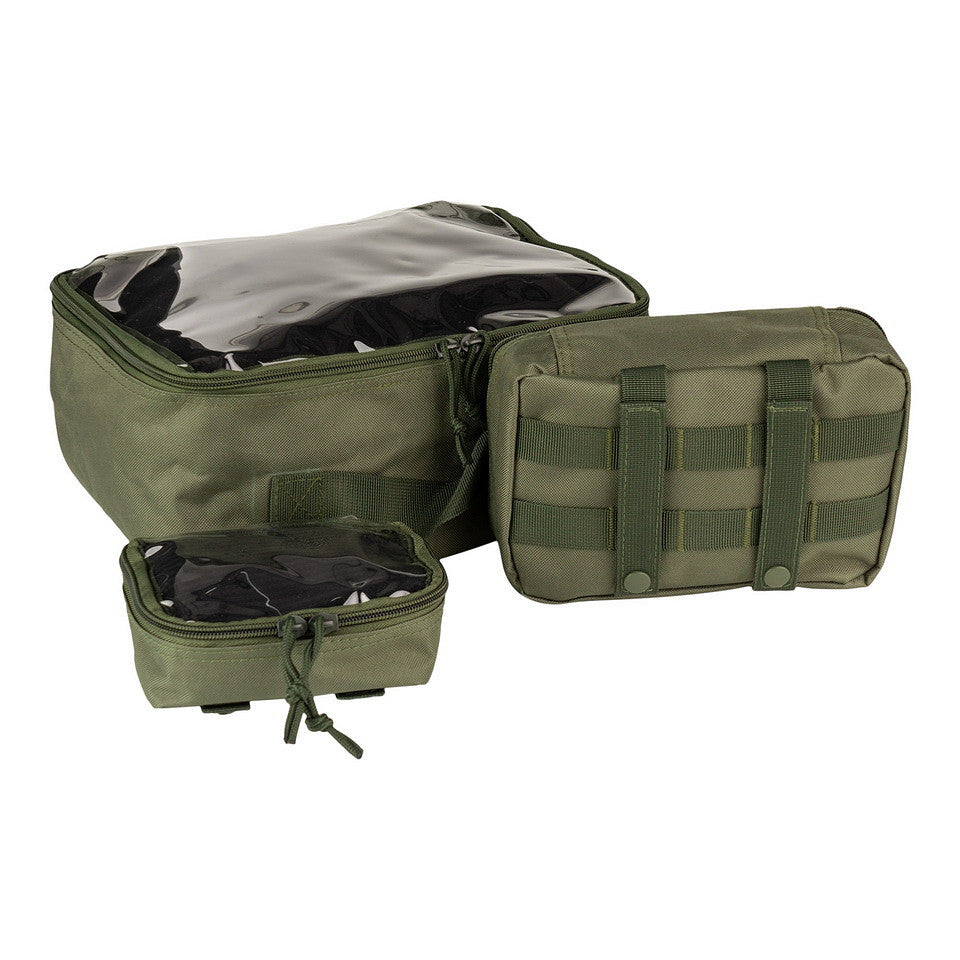 Organizatoare Set 3 Transparente Verde Tactical - Ordine si Acces Rapid