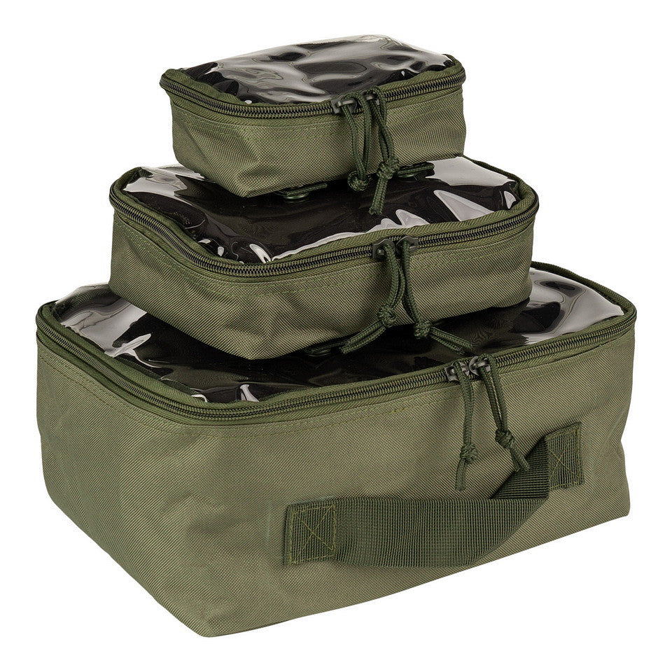 Organizatoare Set 3 Transparente Verde Tactical - Ordine si Acces Rapid