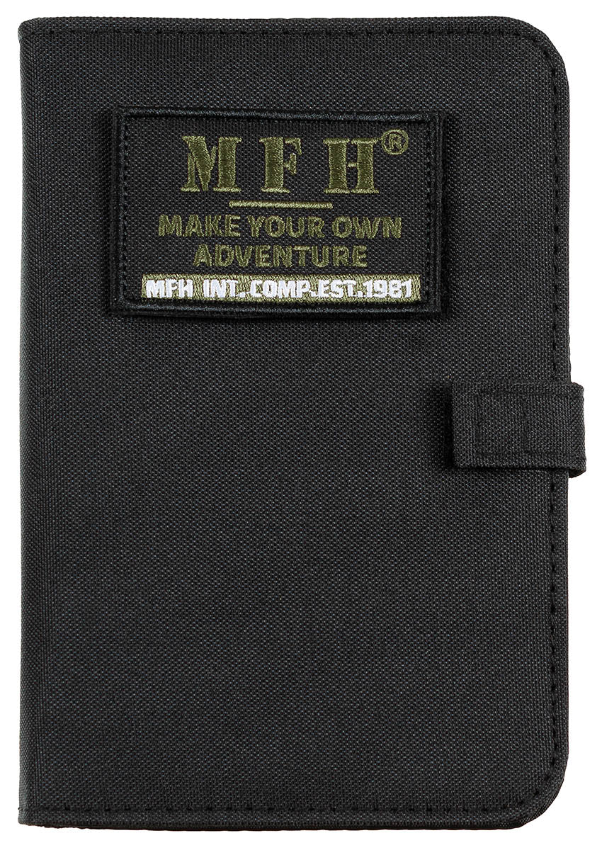 Organizator Tactic A6 Negru MFH - Panou Velcro, Inele Detașabile