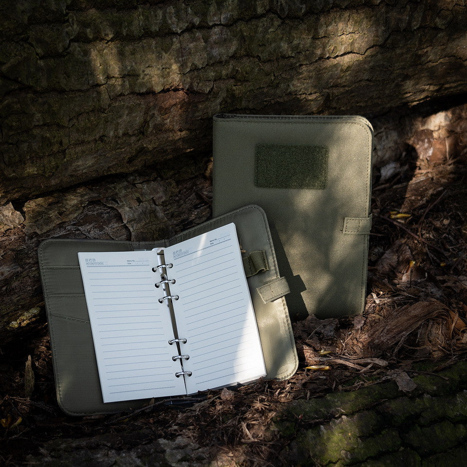 Organizator Tactic Notițe Outdoor A5 - Verde | Panou Velcro, Robust