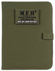 Organizer Tactic A5 Verde Oliv MFH - Panou Velcro, 6 Compartimente