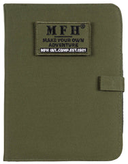 Organizer Tactic A5 Verde Oliv MFH - Panou Velcro, 6 Compartimente
