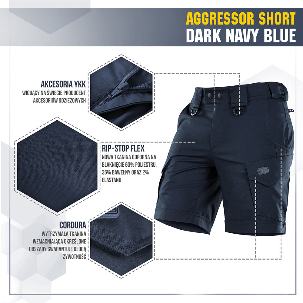 Șort M-Tac Aggressor Short - Dark Navy Blue