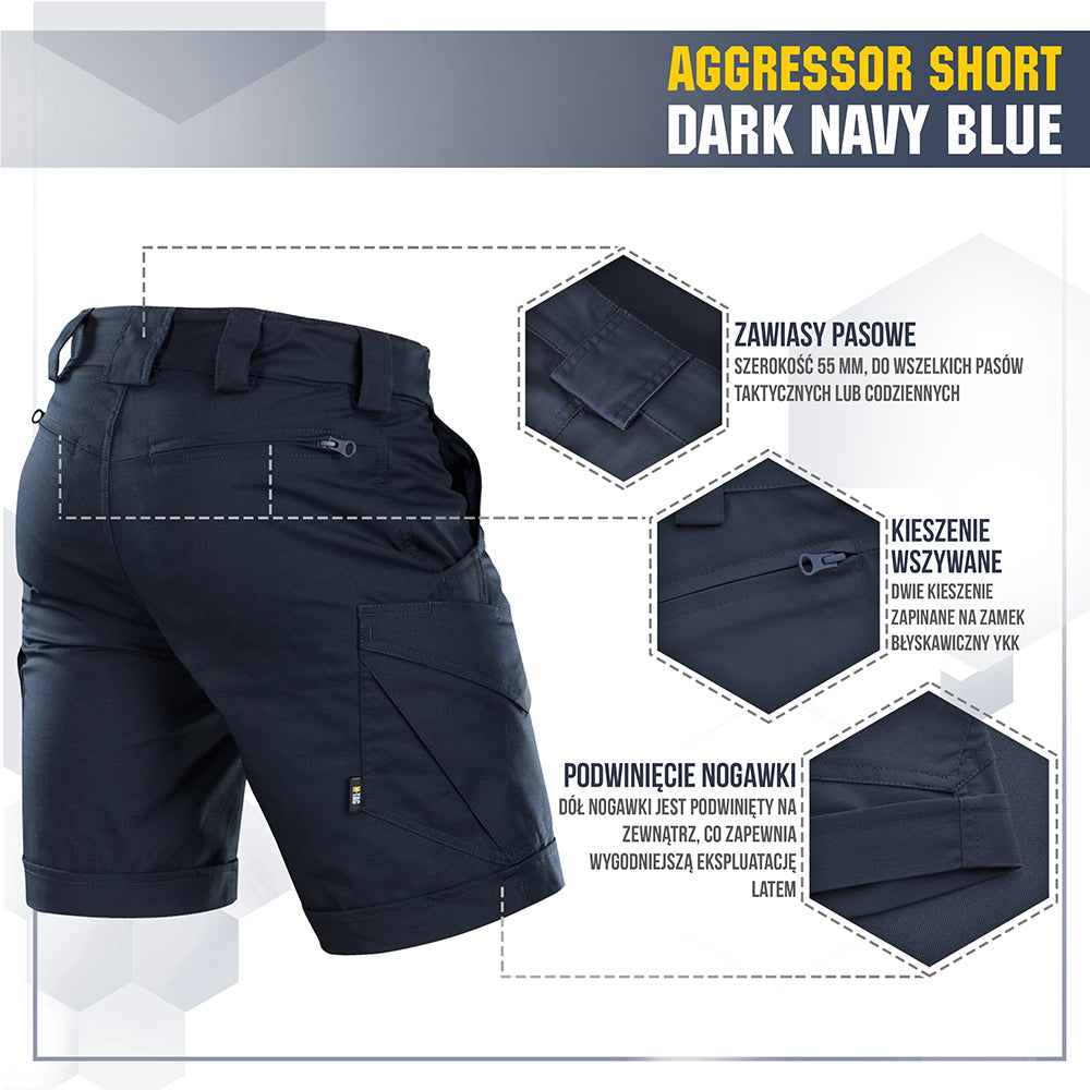 Șort M-Tac Aggressor Short - Dark Navy Blue