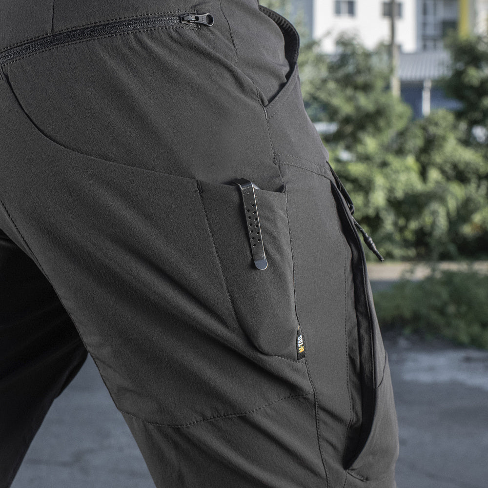 Șort M-Tac Rubicon Flex Negru - Libertate de Mișcare 4-Way Stretch