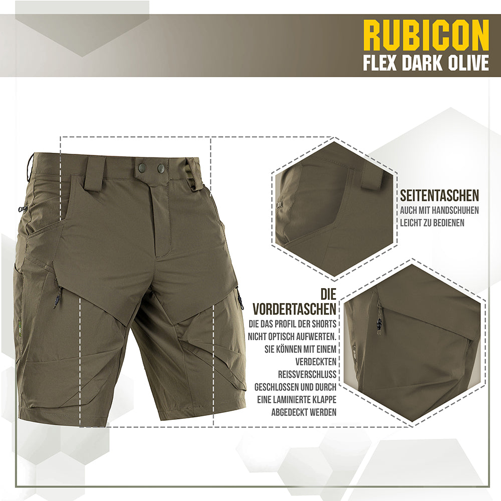 Șorturi Rubicon Flex M-Tac - Dark Olive, Stretch 4 Direcții