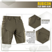 Șorturi Rubicon Flex M-Tac - Dark Olive, Stretch 4 Direcții