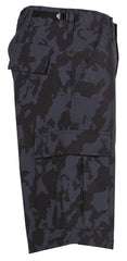 Șorturi US BDU Rip Stop Night Camo MFH - Talie Ajustabilă, Buzunare Cargo