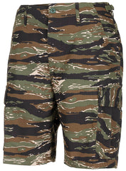 Șorturi US BDU Rip Stop Tiger Stripe MFH - Button Fly, 6 Buzunare