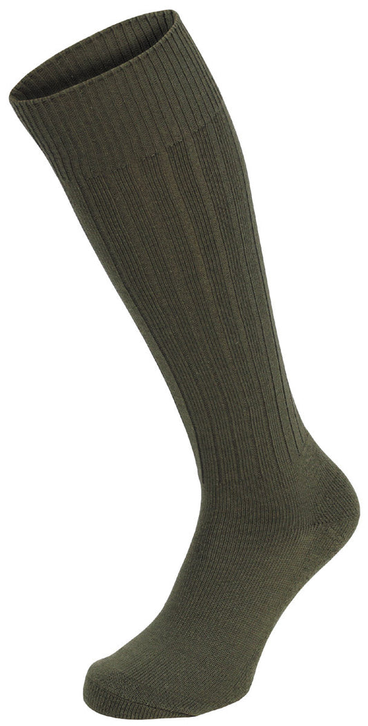 Șosete BW Stiefelsocken Oliv MFH - Talpă Terry, Extra Lungi