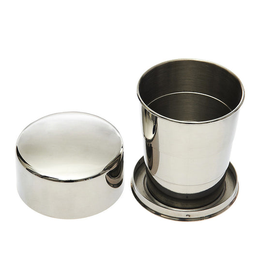 Pahar Pliabil Inox Mare Argintiu - Robust, Portabil, Mereu Gata