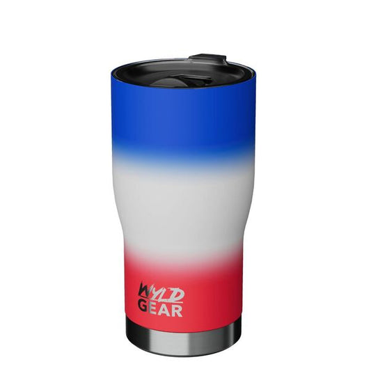 Pahar Termo Wyld Gear TUMBLER 20 OZ (591 ml) Roșu/Albastru/Alb Herbertz - Inox, Izolație Dublu Perete