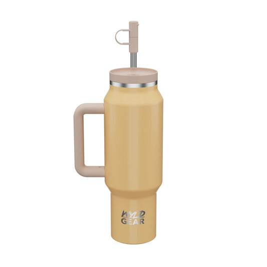 Pahar Termoizolant WYLD SYDE TRAVEL TUMBLER 30 OZ Honey Herbertz - Oțel Inoxidabil, Capac Etanș